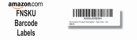 Amazon FNSKU Barcode Labels Custom Printed