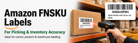 Amazon FNSKU Barcode Labels Custom Printed