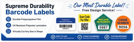 Supreme Durability Barcode Labels - Ultra Tough!